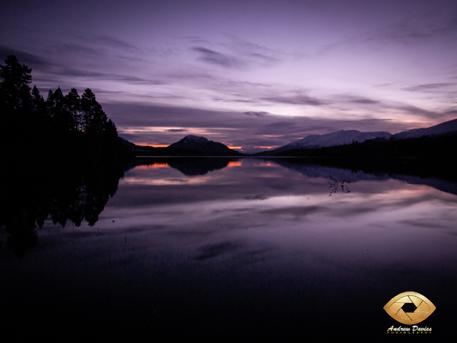 Loch Laggan sunset Scottish Highlands print 