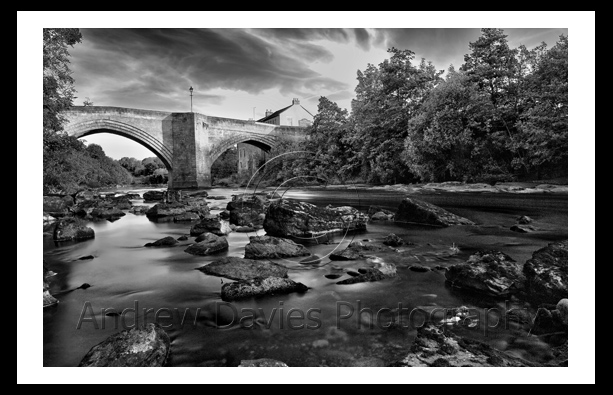 barnard castle landscape print bridge river