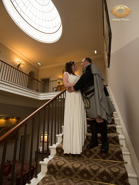Linden hall wedding photographer stairs photo