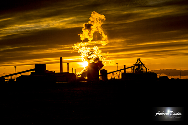 ssi redcar steel works blast furnace sunset