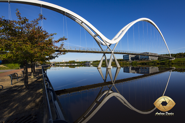 stockton river tees infinity bridge daytime photo print