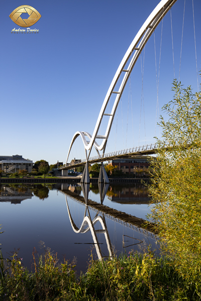 stockton river tees infinity bridge daytime photo portrait print