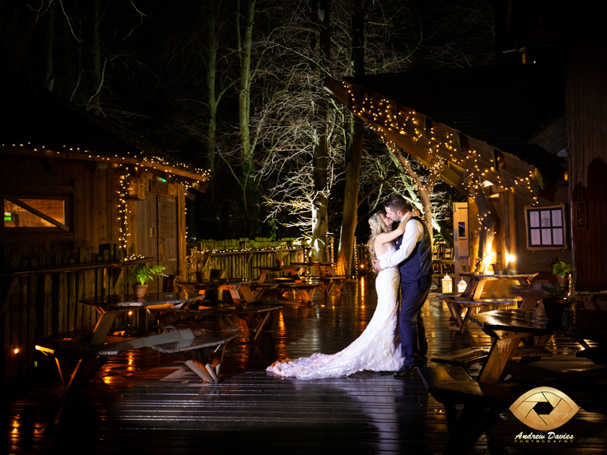 Alnwick Treehouse nightime UK Wedding Photographer