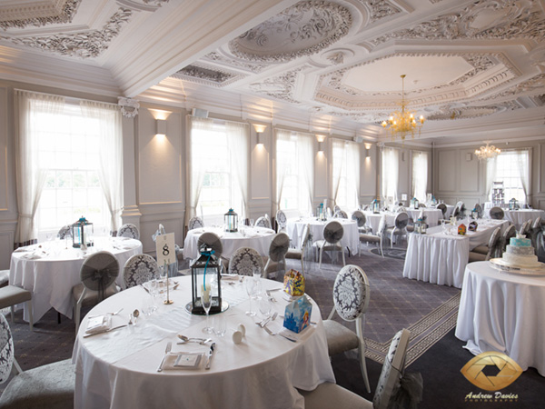 acklam hall wedding photo interior wedding breakfast decoration