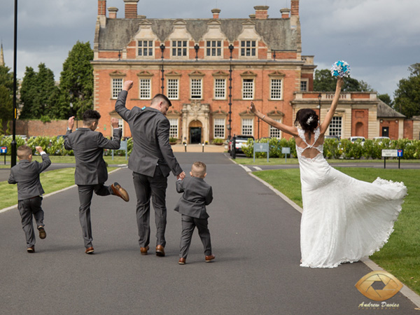 acklam hall wedding photo bride and groom in wedding room