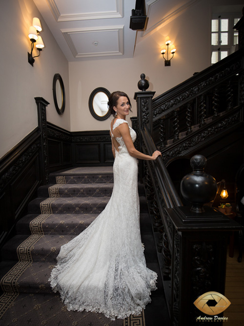 acklam hall wedding photo grand staircase shot