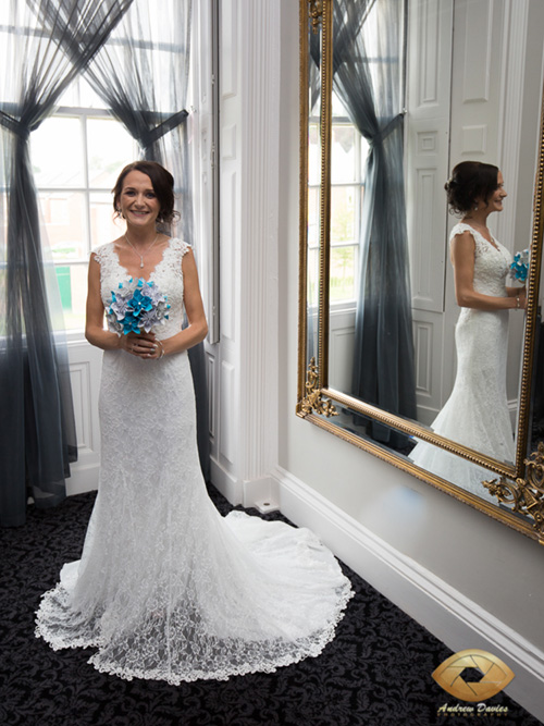 acklam hall wedding photo bridal suite mirror shot