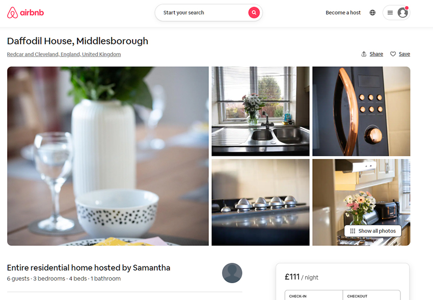 air bnb property photographer photography middlesbrough