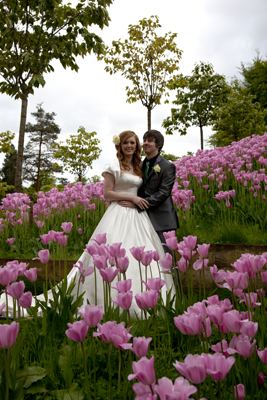 the alnwick garden northumberland wedding photo