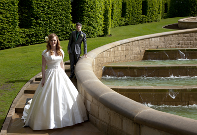 the alnwick garden northumberland wedding photo