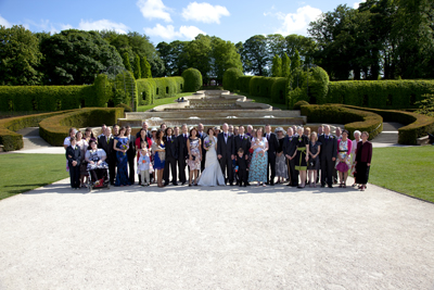 the alnwick garden northumberland wedding photo
