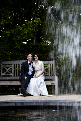 the alnwick garden northumberland wedding photo