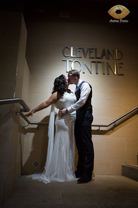 cleveland tontine wedding photographer night time shot