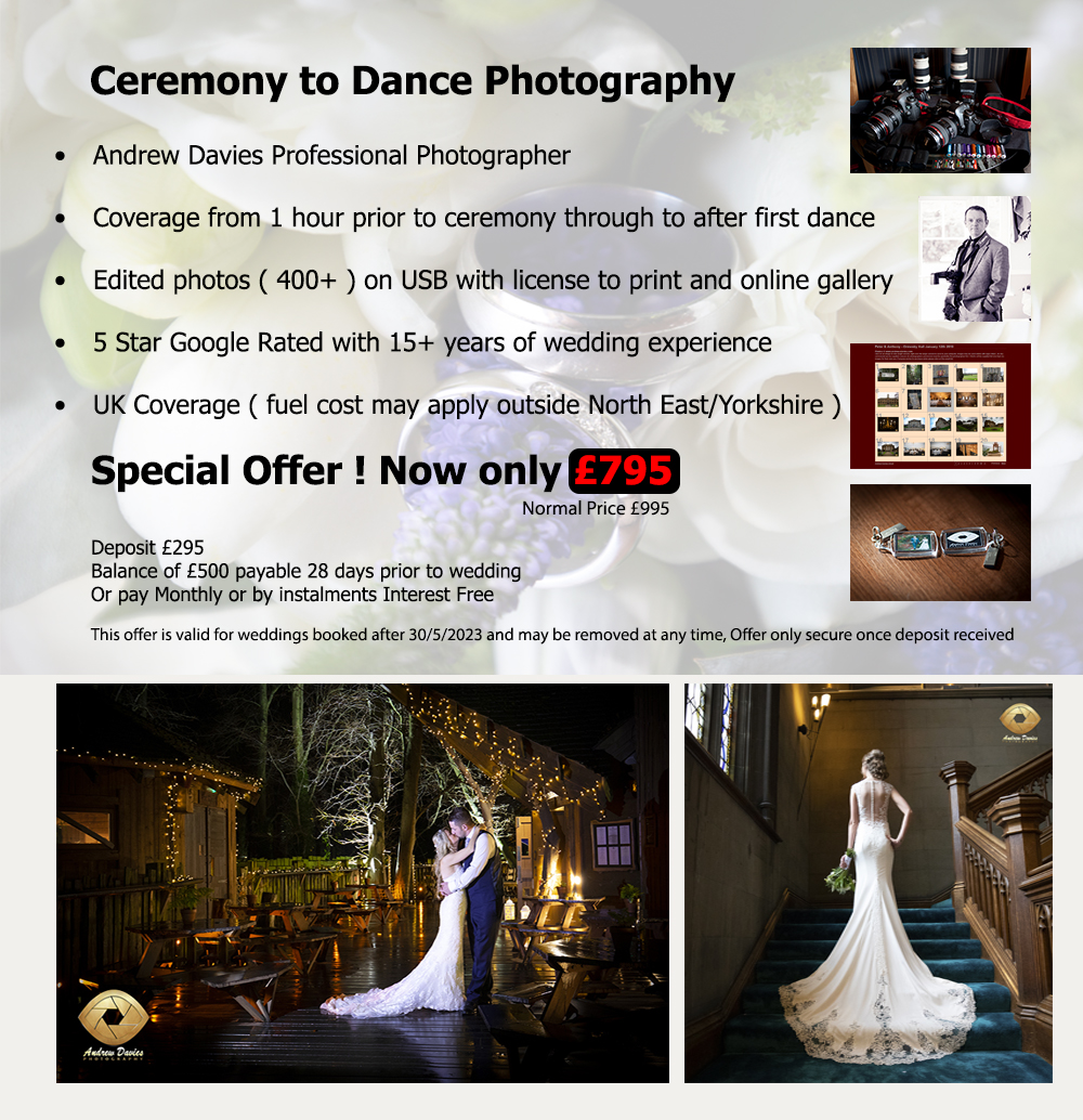 special offer wedding photography package north east and north yorkshire