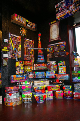 G2 Fireworks advertising display shot