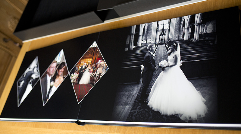 Landscape designed Large 40x30cm Acrylic fronted Italian Wedding book 