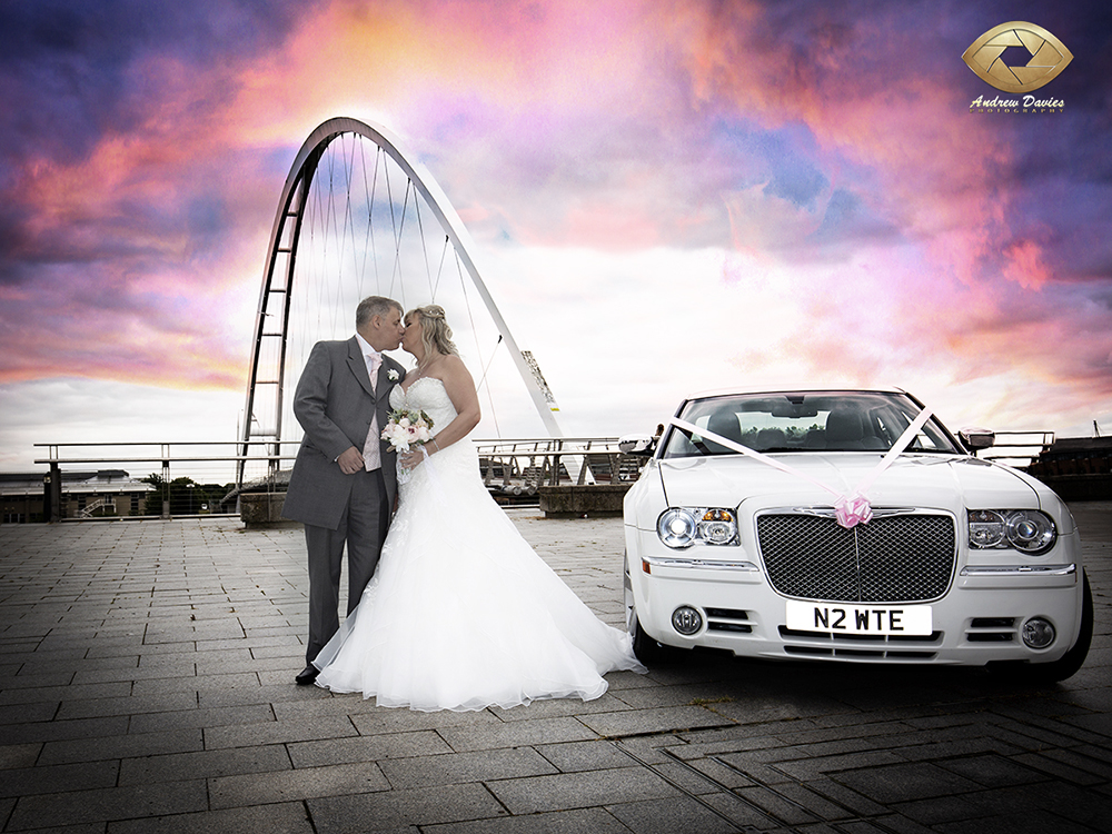 Infinity Bridge Stockton on Tees Teesside Wedding Photograph