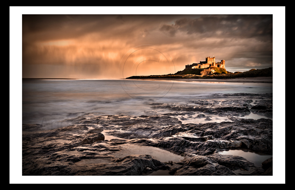 bamburgh castle northumberland north east landscape print photo