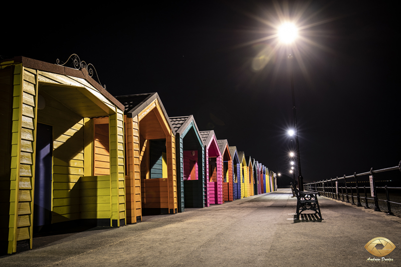 Saltburn Beach Coloured Fishing Huts Beach Huts print