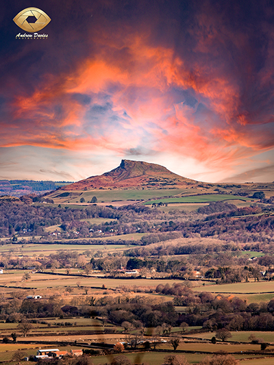 Great Ayton Roseberry topping from Clay Bank North Yorkshire print
