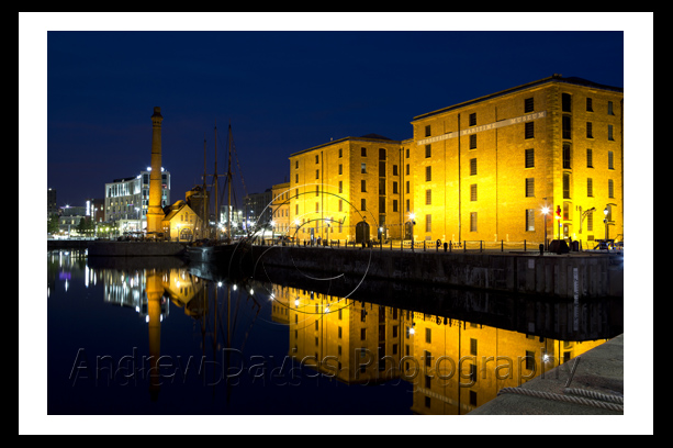 liverpool print docks night time