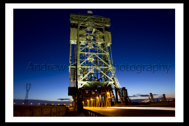 middlesbrough newport bridge at night
