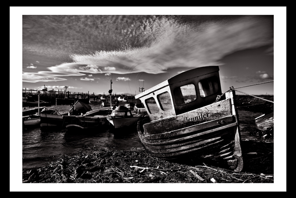 Redcar photo print paddys hole south gare boats