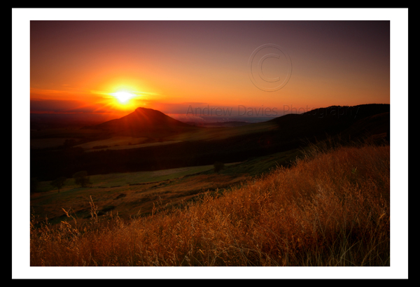 roseberry topping red sunset