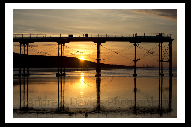 Saltburn Pier Sunset photo print
