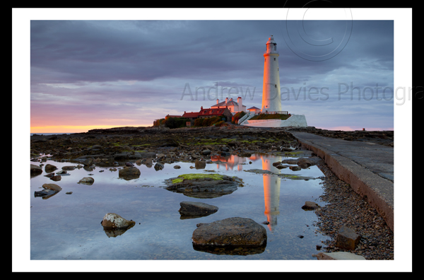 St Marys island and lighthouse whitley bay north east landscape print 