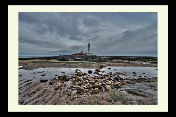 St Marys island and lighthouse whitley bay north east landscape print 