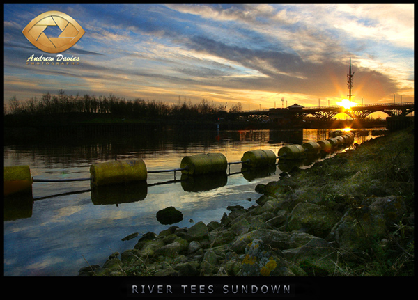 Tees Barrage and River Tees Sunset  photo print