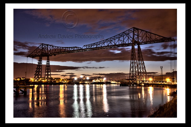 middlesbrough transporter bridge photo print  andrew davies