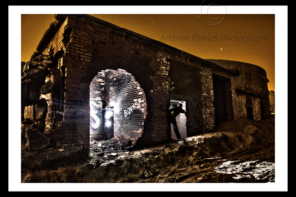 Urban Art Light Painting Night Scene