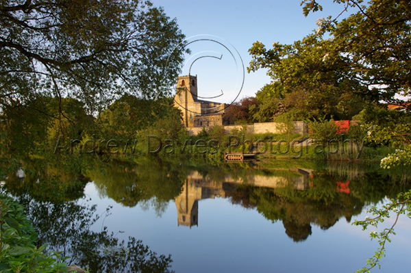 yarm river tees church photo print