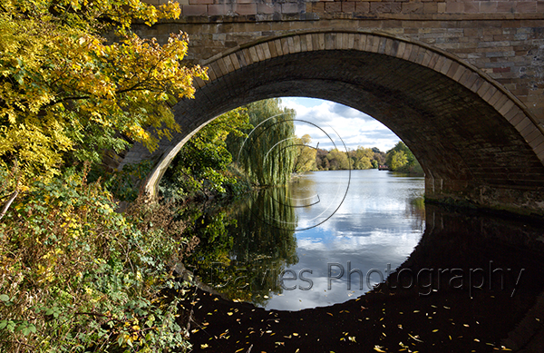 Yarm , Stockton on Tees - Autumnal River Shot photo print