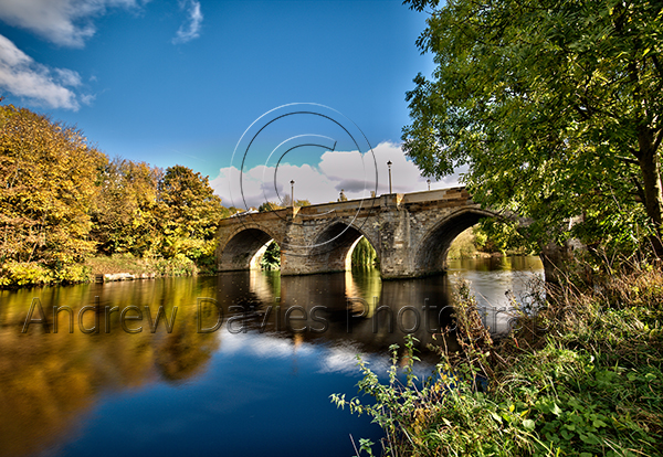Yarm , Stockton on Tees - Autumnal River Shot  photo print