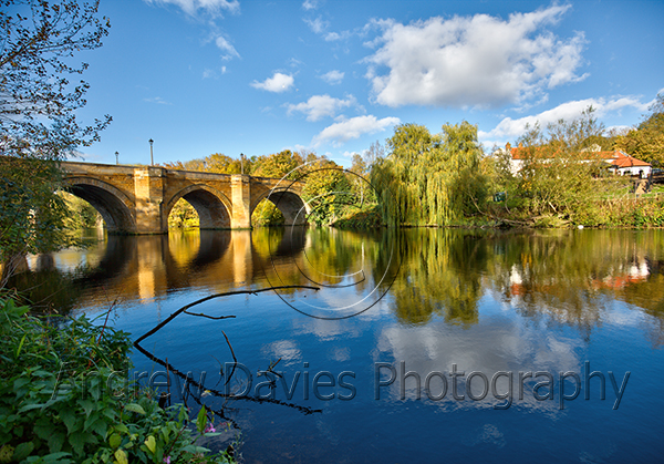 Yarm , Stockton on Tees - Autumnal River Shot photo print