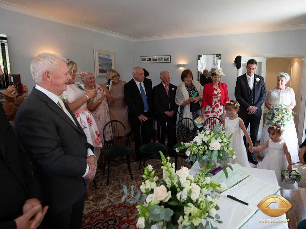 laskill country house wedding photographers photo bride entering the room