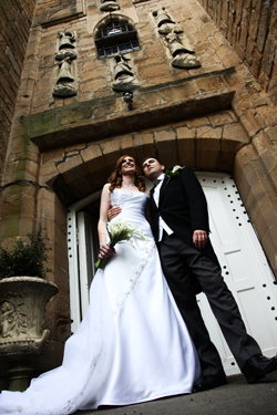 wedding photos lumley castle
