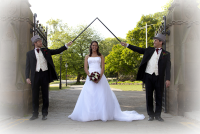 york museum gardens wedding photo