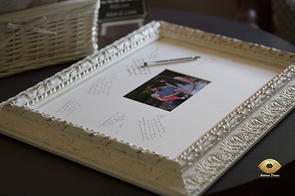 wedding signature frame a3 white ornate