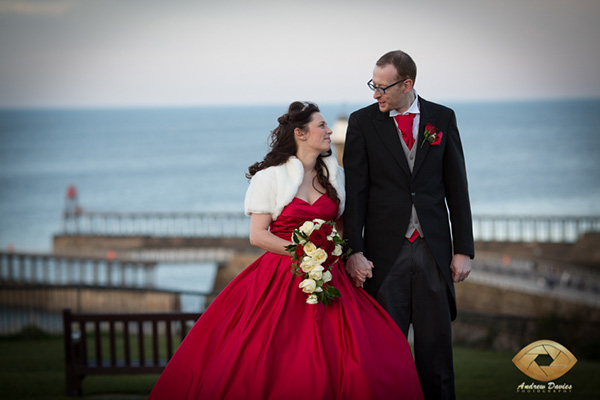 whitby wedding photographer pier