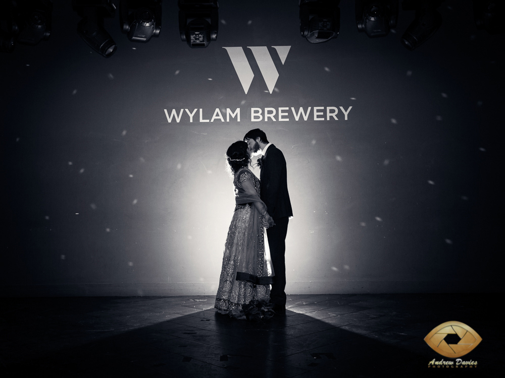 Wylam Brewery newcaslte wedding photo photographer lit stage shot