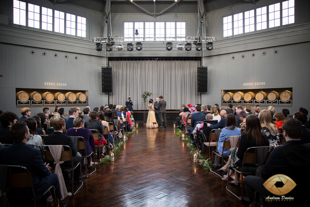 Wylam Brewery newcaslte wedding photo photographer ceremony in progress