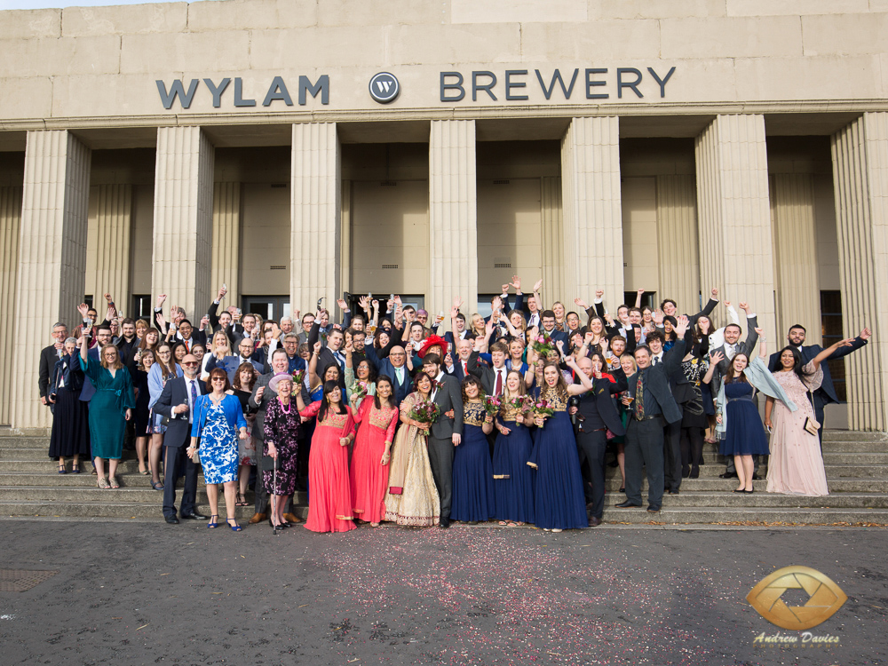 Wylam Brewery newcaslte wedding photo photographer group photo